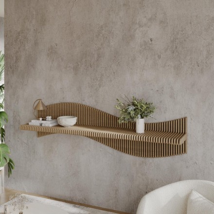 Stylish wooden shelf