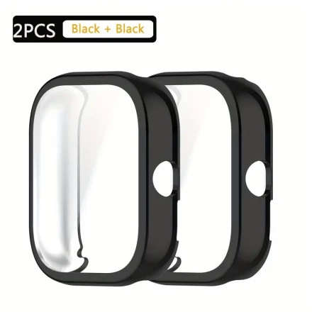 2-Pack Redmi Watch Series Protective Case, Compatible with Redmi Watch 5 Active/Lite/Watch5/Watch4, Electroplated TPU Full-Body Screen Protector, Unisex Smartwatch Accessories