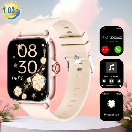 4.65cm Full Touch Screen Silicone Strap Smart Watch, Touch Screen, Non-Waterproof, 240p TFT Display, Alloy Body, Silicone Strap, USB Charging, ≤36V, 90% Screen Ratio, ZK4 Watch Chip, 180mAh Lithium Battery-Polymer, Wireless Connection, for Android and iPh