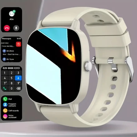 1.85-Inch Touchscreen Smartwatch, Suitable for Both Men And Women, Supports Call Function, Step Counting And Calorie Tracking, Incoming Call SMS Reminder, Multifunctional Fitness Smart Bracelet, Wireless Connection for Android And Iphone Phones