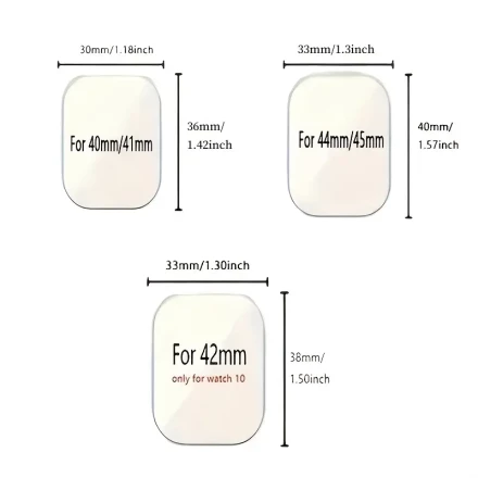 3pcs Ultra Clear HD Screen Protector for Apple Watch, 9H Hardness, Self, Anti-Scratch Thermoplastic Polyurethane Film, Perfect Fit & Easy Installation, for Apple Watch Screen Protector