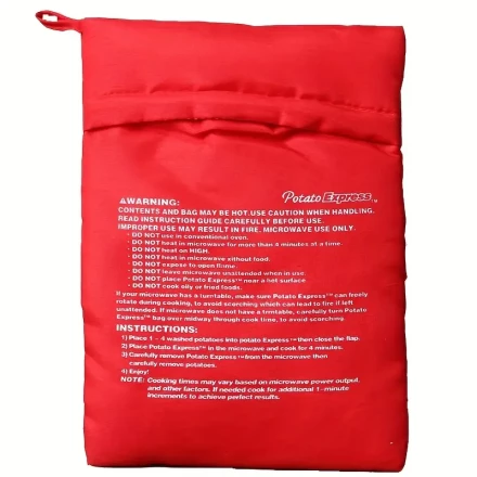 Microwave Potato Cooker Bag - RV Interior Accessory for Perfectly Baked Potatoes in Minutes - Reusable, Easy-to-Use, Space-Saving, and Healthier Cooking Solution