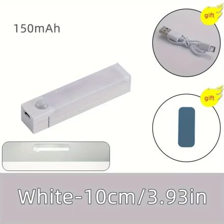 ROUTSHEL Smart LED Motion Sensor Light Strip - USB Rechargeable, Magnetic & Self-Adhesive for Wardrobe, Kitchen, Reading Nooks & More