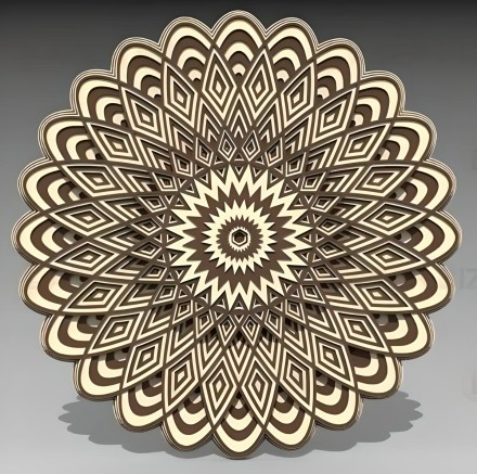 Wall Art Layered 3D Mandala