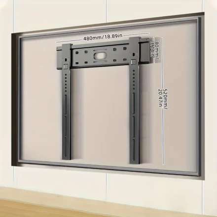 Ultra-Slim Wall Mount Bracket for 26-65" LED, LCD, OLED-4K TVs - Holds Up to 49.9 KG, VESA 400x400mm Compatible, Wall Mount Bracket