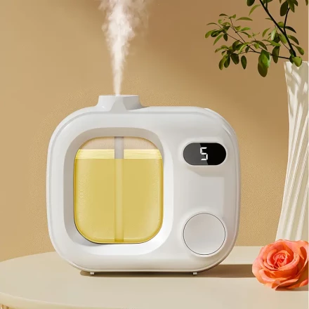 USB Rechargeable Aromatherapy Diffuser with 5 Modes - Digital Display, Essential Oil Compatible for Long-Lasting Home Fragrance & Toilet Deodorizer - Perfect Gift for Holidays & Birthdays