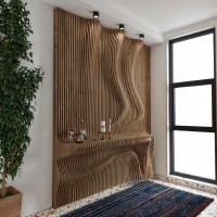 Parametric wall with a shelf