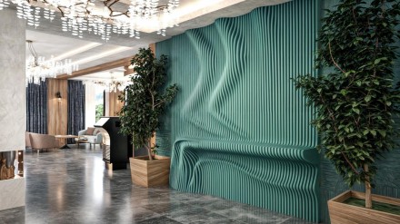 Parametric wall with a shelf