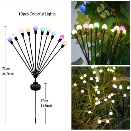 Solar Lawn Lights in Sizes 6, 8, And 10, Along with Courtyard Lights, Feature Smart LED Technology Powered by Wind, Designed for Grounding Plug Use. They Are Ideal for Enhancing Garden Landscapes, Outdoor Camping, And a Variety of Outdoor Settings, Provid
