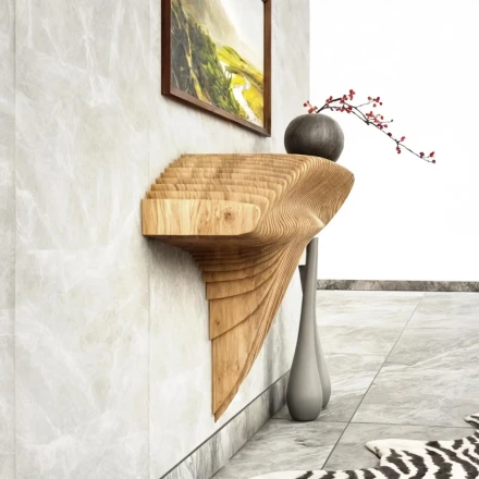 Parametric wall-mounted shelf