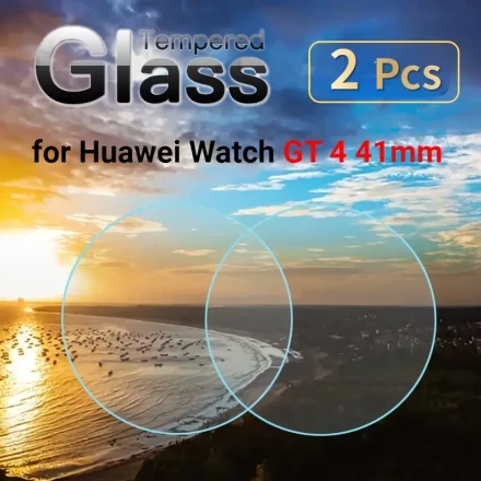 2-Pack Tempered Glass Screen Protector for Huawei Watch GT 4 41mm - 9H Hardness, Anti-Fingerprint, Ultra HD Clear, Scratch Resistant, Smooth Touch, Easy Install