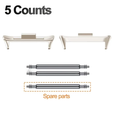 5pcs/set 2pcs Adapters + 3 Raw ears for Redmi Watch 4 5 eSIM Bracelet Watchband Strap Connector for Xiaomi Mi Band 9 8 Pro 20mm 22mm 316L Stainless Steel Accessories