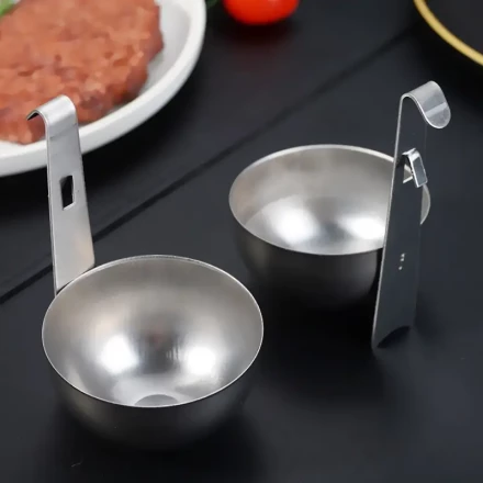 Stainless Steel Non-Stick Egg Boiler Set: Innovative Easy-Cook Hanging Design, High-Temperature Resistance, Ideal for Home & Travel Use