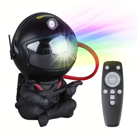 A Space-Themed Galaxy Projector, LED Star Night Light, Adjustable Rotation Up to 180°, Perfect for Bedroom Home Theater Sky Projection, Comes with Remote Control And Power Cord, Dimmable, Button-Controlled, Ideal for Valentine's Day, New Year Gifts, And H
