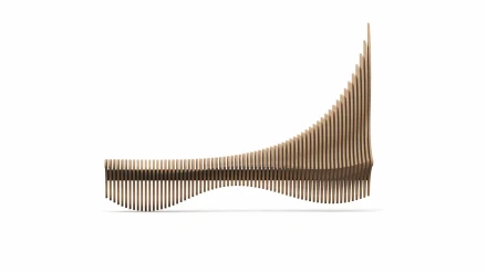 Parametric wall-mounted shelf