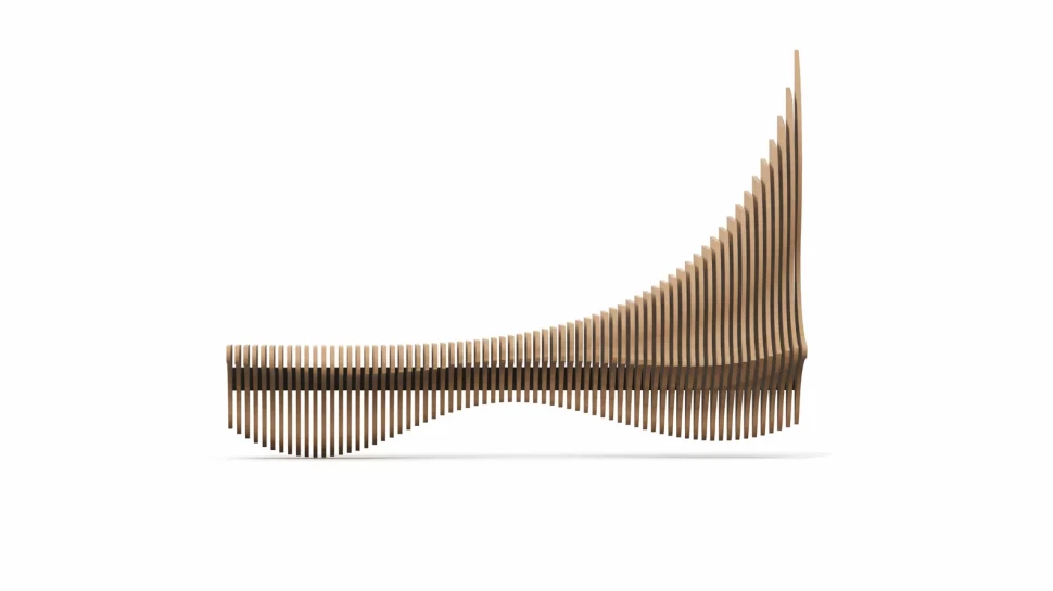 Parametric wall-mounted shelf