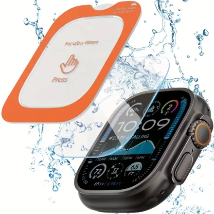 1pc Screen Protector For Apple Watch Ultra 2 49mm Waterproof Auto-alignment Installation Tempered Glass Full Film for iWatch Ultra 49 mm