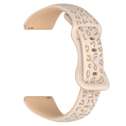 1pc Two-Tone Leopard Print Engraved Silicone Sport Strap, 16/18/20/22mm Compatible with Amazfit GTR, Huawei, Xiaomi, Garmin, Samsung Gear Watch/Galaxy Watch, Non-Water Resistant Replacement Band for Men and Women, Smartwatch Upgrade|Leopard Print Band|Fle