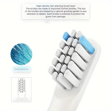 Realme N1 Sonic Electric Toothbrush Replacement Heads - 4pcs, Soft Bristle for Deep Cleaning & Whitening, Compatible with Realme N1 Smart Toothbrush, Individually Sealed for Freshness