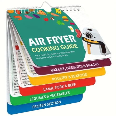 Air Fryer Cheat Sheet Magnets: Cooking Times Chart, Conversion Guide & More - The Ultimate Air Fryer Accessories!