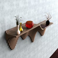 Parametric wavy shelf