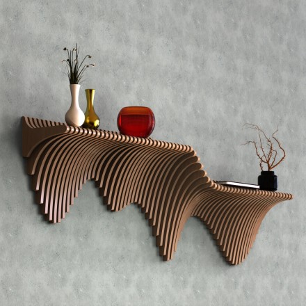 Parametric wavy shelf