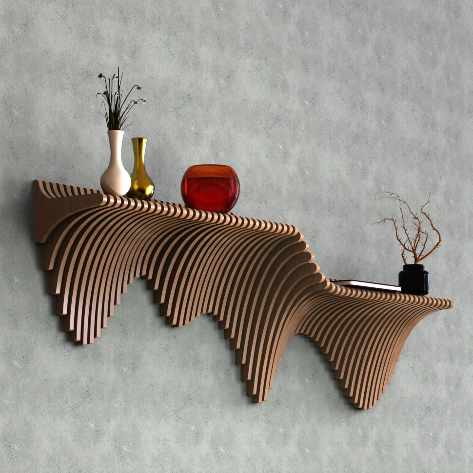 Parametric wavy shelf