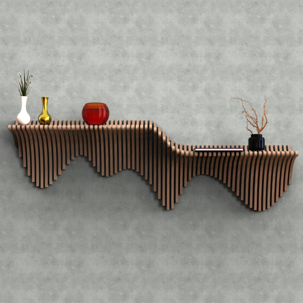 Parametric wavy shelf