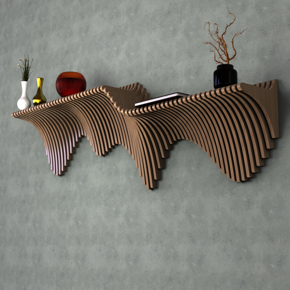Parametric wavy shelf