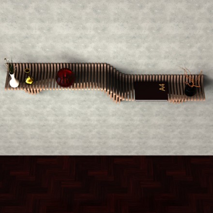 Parametric wavy shelf