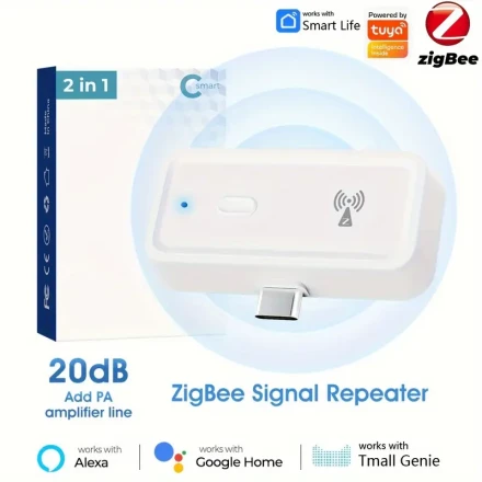 Zigbee Repeater for Boosting Signal, Transmission Gateway with Type-C/Usb Extension, Designed for Tuya Smart Home to Ensure Full House Network Coverage. This Wireless Device Can Penetrate Walls And Is Part of Smart Home Automation, Functioning As an Exten