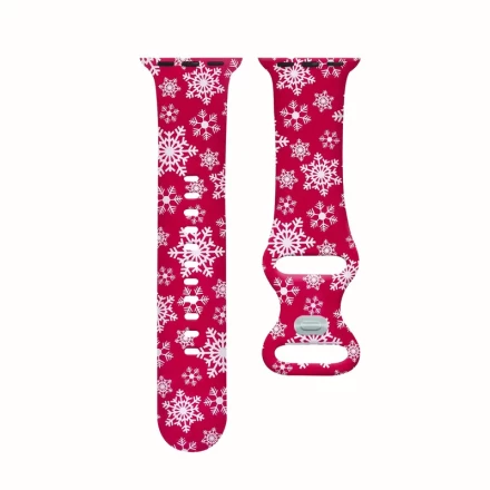 1pc Christmas Printed Silicone Strap 38mm 40mm 41mm 42mm 44mm 45mm 46mm 49mm, Soft Silicone Replacement Sports Strap for iWatch SE/10/9/8/7/6/5/4/3/2/1 Women and Men Gift Holiday Christmas