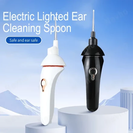 Electric Earwax Remover, Ear Cleaner, Illuminated Earwax Cleaning Tool, Earwax Suction Electric Ear Cleaner, Professional Earwax Removal Tool, Safe and Efficient, Vacuum Earwax Remover with Light Source and Charging Function.
