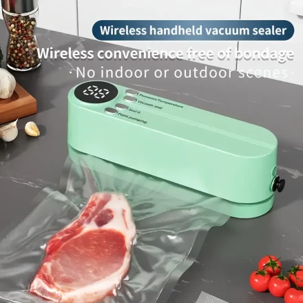 Portable USB Rechargeable Vacuum Sealer - Multifunctional Automatic Food Sealer with Snack Sealing System, External Suction and Inflation Functions, Kitchen and Outdoor Picnic Food Preservation