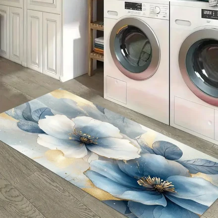 Rubber Waterproof Stove Top Cover, Multi-Purpose, Decorative Pattern, Easy to Clean, with Stove, Washing Machine, Dryer and Ironing Mat Compatibility