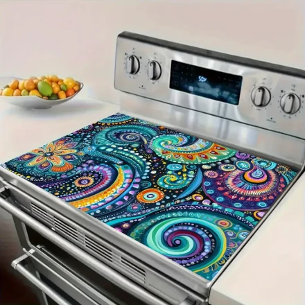 Integrated Stove Replacement Decor Kit Fantasy Style Flowers | Stylish and Practical! A Variety of Sizes Protect Your Cooktop and Washing Machine Top - Enhance Your Home Decor!