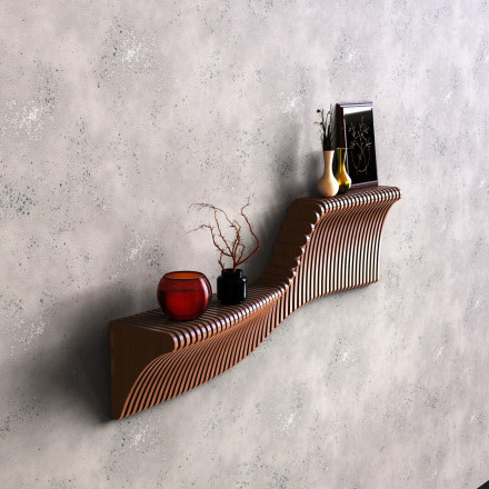 Parametric two-tier shelf