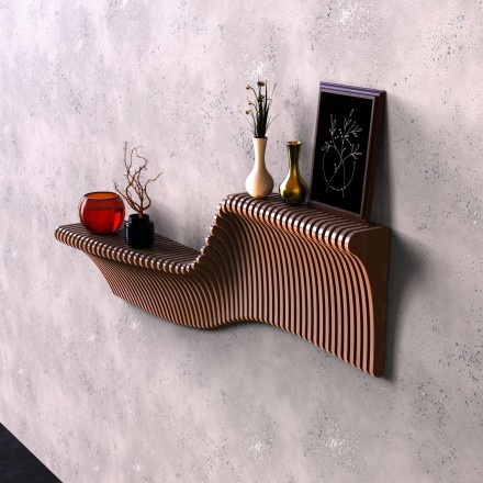 Parametric two-tier shelf