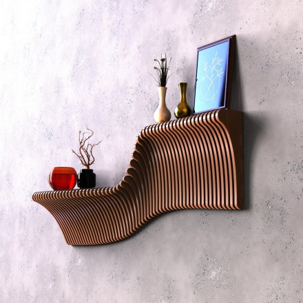 Parametric two-tier shelf