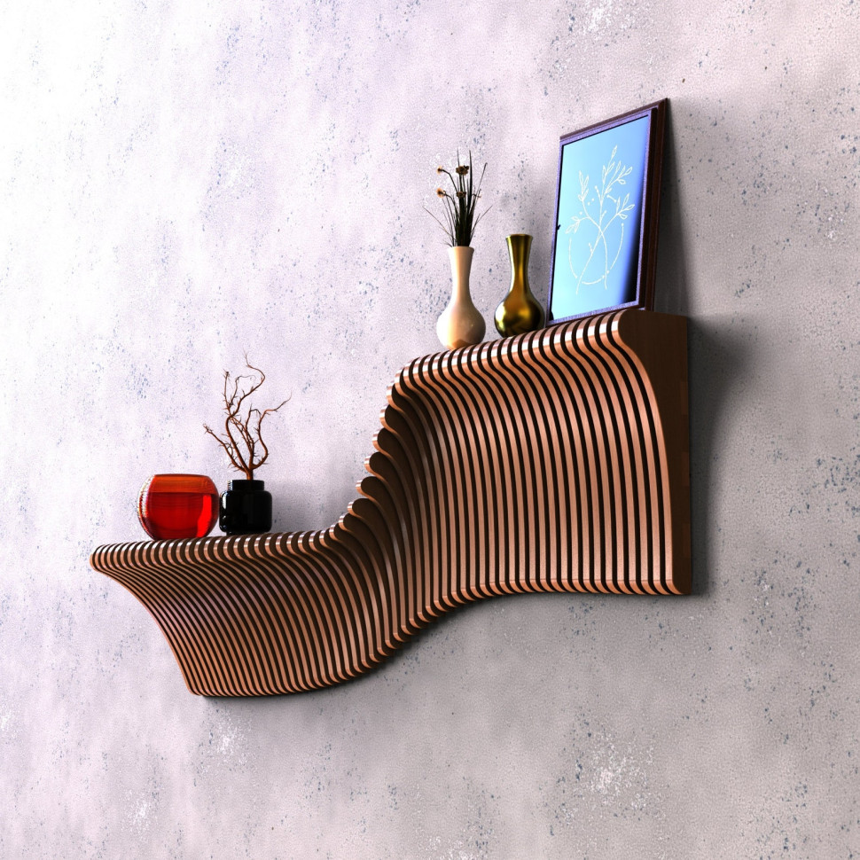 Parametric two-tier shelf