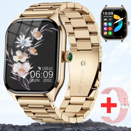 1pc Gawsug 5.11cm Touch Screen Smartwatch, 100+ Sports Modes, Pedometer, Stopwatch, Music Control, Rotating Button, Durable Painted Plastic Body, USB Rechargeable 250mAh Battery, Non-Waterproof, Wireless 5.2, IPS Display, Silicone Strap Compatible - Ideal