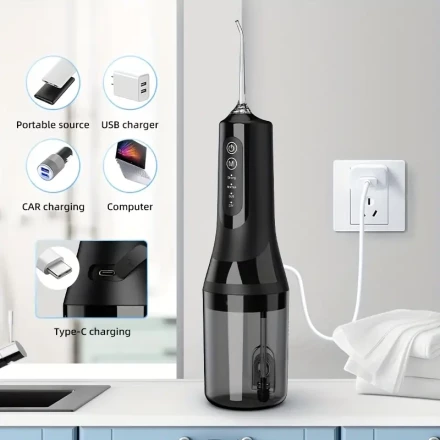 Water Flosser for Teeth Cleaning, Wireless Portable Oral Irrigator Rechargeable