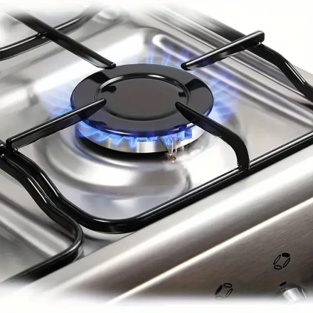 4-Pack Gas Range Burner Covers Compatible with Sabaf Stoves – Durable Replacement Caps, No Battery Required, Variety Pack with 55mm, 75mm, & 100mm Options