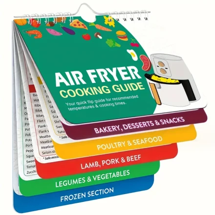 The Ultimate Air Fryer Companion: Pressure Cooker Cooking Guide Booklet Set with Times Chart, Cookbooks, Magnets & Kitchen Conversion