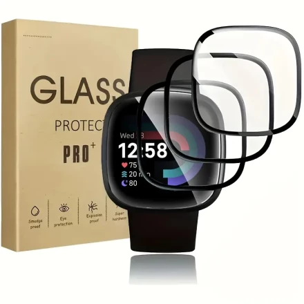 Fitbit Versa 4 & Sense 2 Screen Protector, 5H Hardness Polyethylene Terephthalate, Scratch-Resistant Display Film, No Battery Required