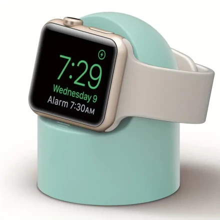 Smart Watch Stand for Apple Watch Series, Silicone Base with Wireless Charging Compatibility, Non-Water Resistant, Ideal for Camping & Hiking, Fashionable Desk Accessory