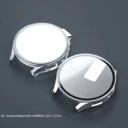 2pcs Watch Protective Case for Samsung Galaxy Watch7 44mm 40mm Lightweight PC Material Hard Shell Cover + Tempered Glass Film Fashion Matte Watch Stand Suitable for Galaxy Watch7/6/5/4