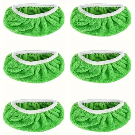 6 Reusable Wet Pads for Refill, Dry Cleaning Pads, Washable Mop Head Pads, Wet Mop Cloths, Absorbent Mop Pads, Home Kitchen Soft Mop Refill Pads
