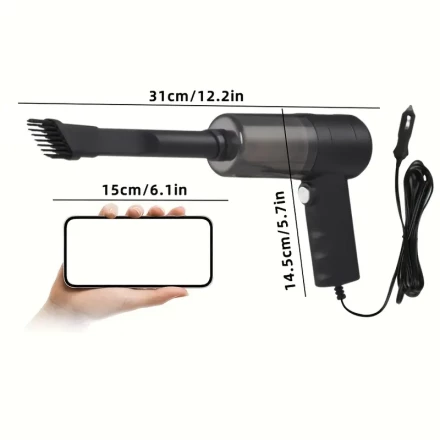 Powerful Suction Corded Vacuum Cleaner with Large Dust Box, Lightweight and Portable Design, Includes Accessories Kit for Efficient Cleaning of Home and Car