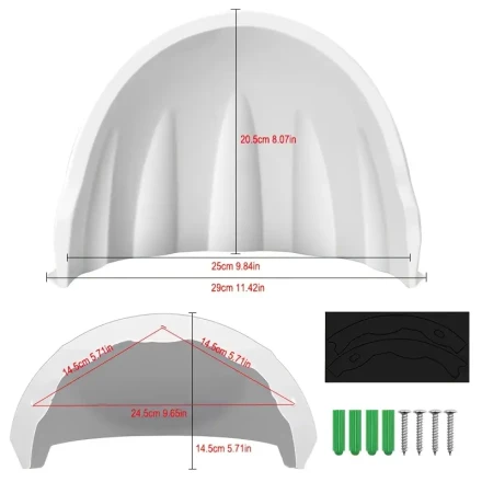 Outdoor Weatherproof Shelter for Surveillance Camera, Small Charging Station & Access Control, Wall-Mounted Plastic Rain Cover, with Anti-Rain and Sun Protection, for Home, School, and Factory Use
